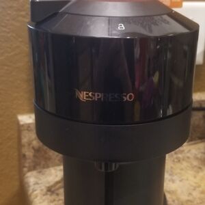 Nespresso Glossy Black Coffee Maker